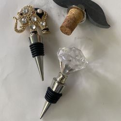 Wine Stoppers, Wines, Bar Supplies, Winery, Wine Cover, Wine Cork, Drinks, Alcohol SToppers, Elephant, Elephants,Diamond, Diamonds,  Mustache Decor