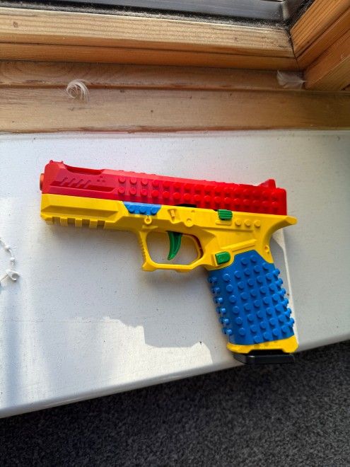 Toy Lego Pistol Shoots Plastic Legos