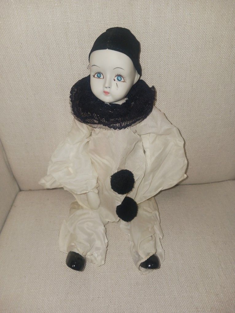 Vintage Porcelain Doll " Pierrot  ".