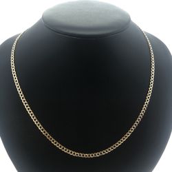 New 14K Solid Gold Two Tone Cuban Chain 