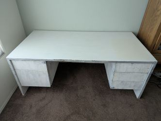 Solid wood desk with drawers