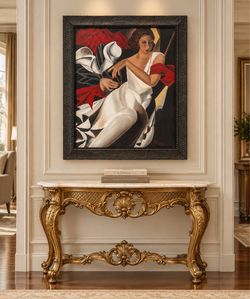 A Magnificent Reproduction of “Ira Perrot” Oil Painting on Canvas Signed🌷