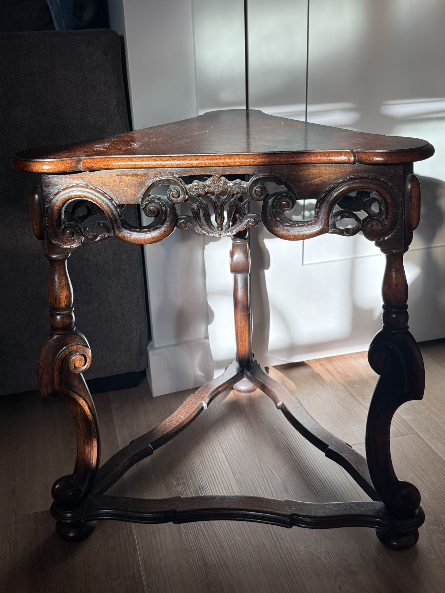 Vintage antique wooden inside table