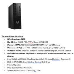 New Dell Precision 3450 Computer