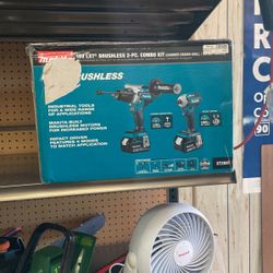 Makita 18v LXT Brushless 2 Piece Combo Kit (hammer Driver Drill / Impact Driver) 