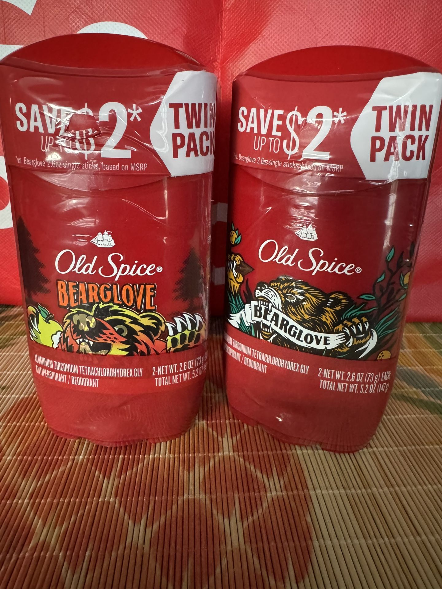 Old Spice Bearglove Deodorant Twin Pack