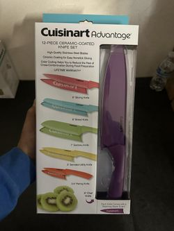 NEW,CUISINART ADVANTAGE, 12 - PIECE CERAMIC-COATED KNIFE SET,NEW