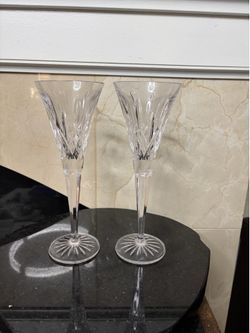 Waterford Lismore Crystal Champagne Flute Glass 9.25”