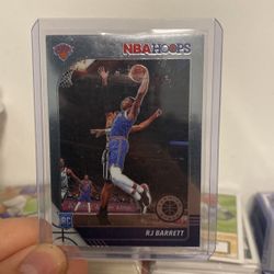 2019-2020 Panini NBA Hoops Premium Stock RJ Barrett Silver Holo Prizm RC Rookie