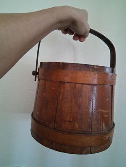 Rustic Wood Bucket
