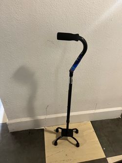 Black Quad Base Walking Cane