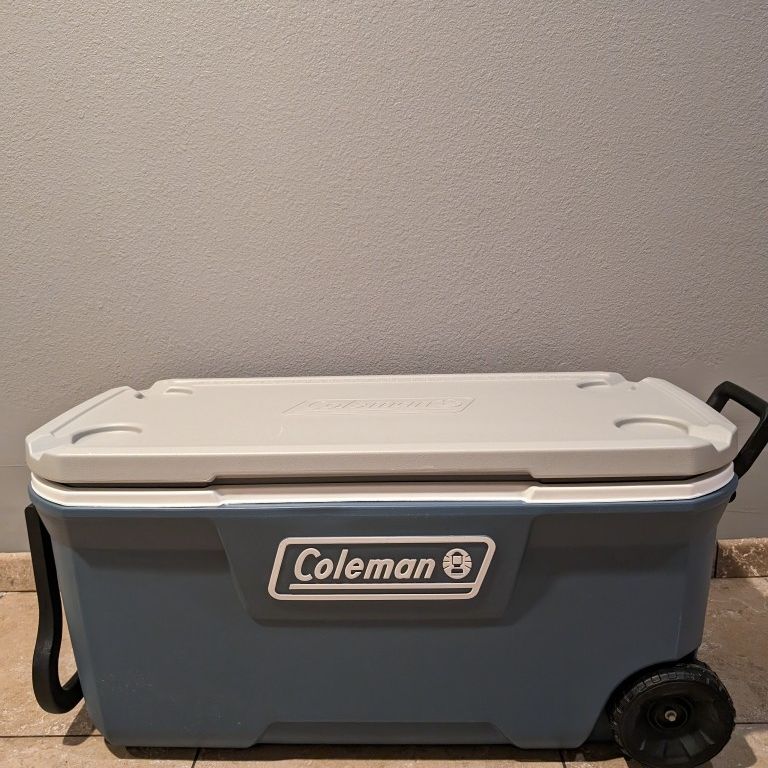 New Coleman 100qt Wheeled Cooler Chest 