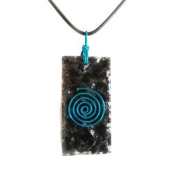 Men's women's black tourmaline hematite iron and copper orgonite necklace New 