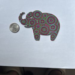 Colorful Hand Painted Elephant - Perfect for Keychains, Ornaments, Home Decor