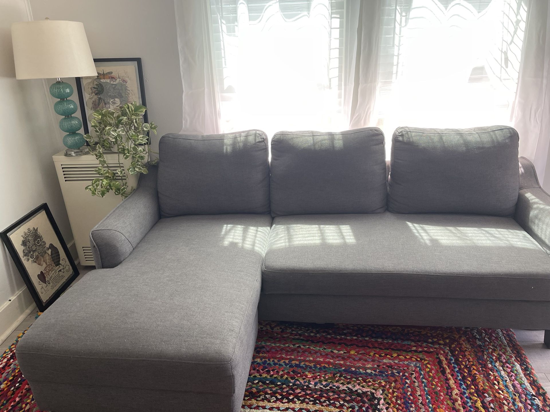Medium Grey Fold Out Couch 