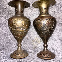 Brass Vase x 2