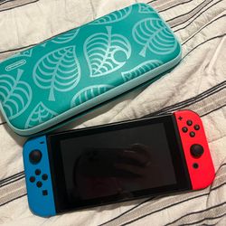 Nitendo Switch With Case And 4 Games 