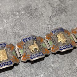 Peru Silver And Gold Bracelet 