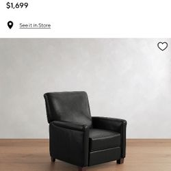 Leather Pushback Recliner Chair $170