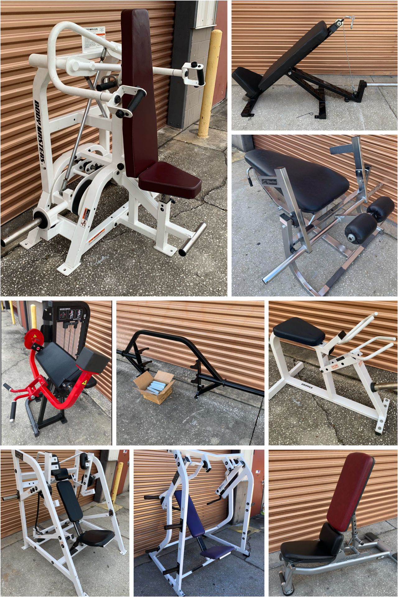 Shoulder Press, Bicep Curl, Hex /Trap Bar, Bumper Plates, Olympic Weight Bench, Treadmill, Elliptical, Smith Machin