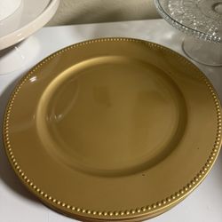 Gold Charger Plates X12