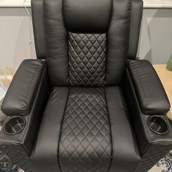 Power Recliner Chair with Massage Black
