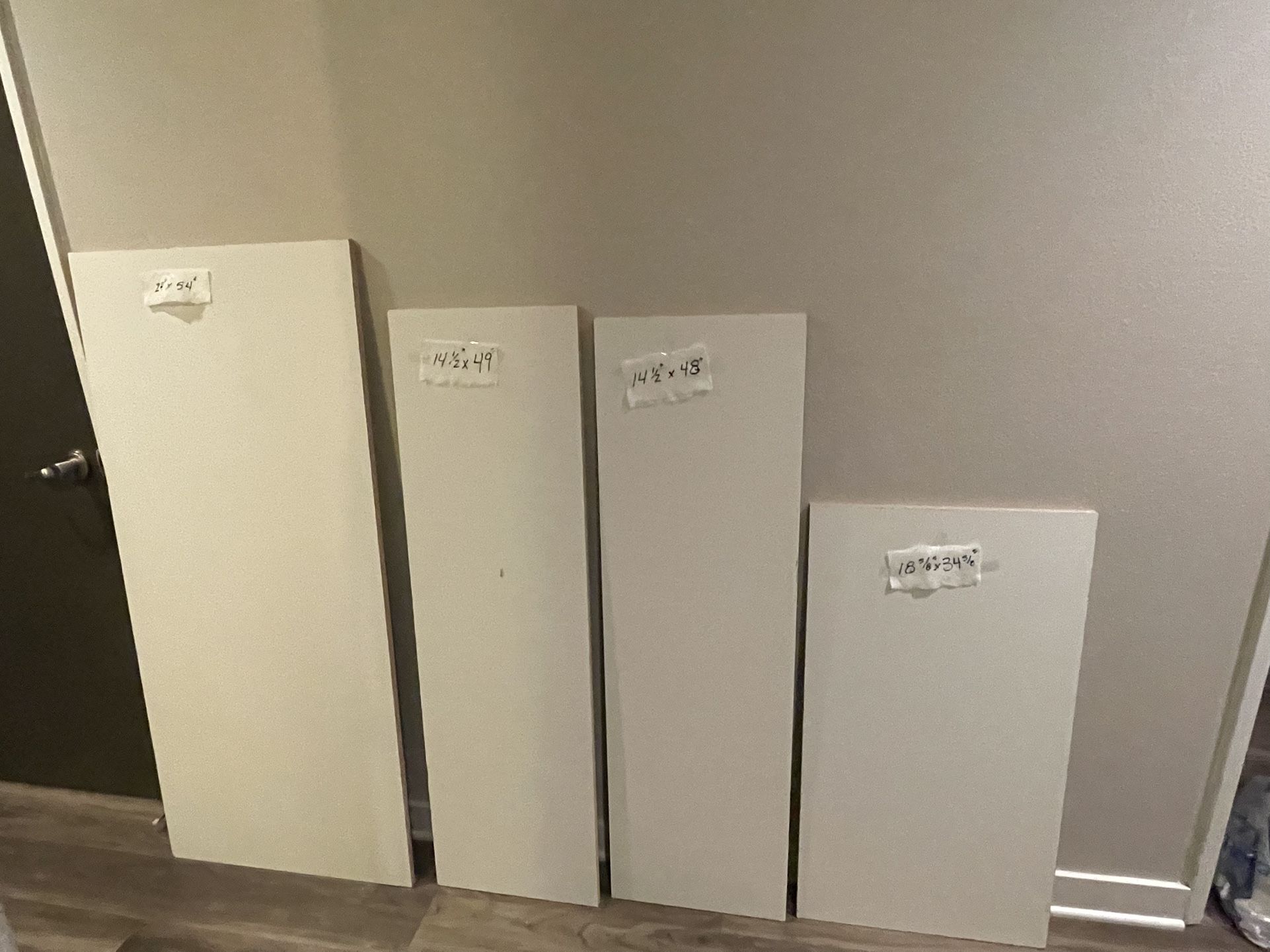 White Laminate Composite Panels / Particle Board β Various Sizes!