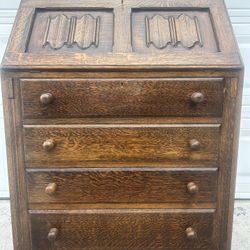 Vintage Oak Writing Bureau Desk