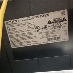 Sony KD‑75X85K (75″ 4K HDR Google TV from 2022)