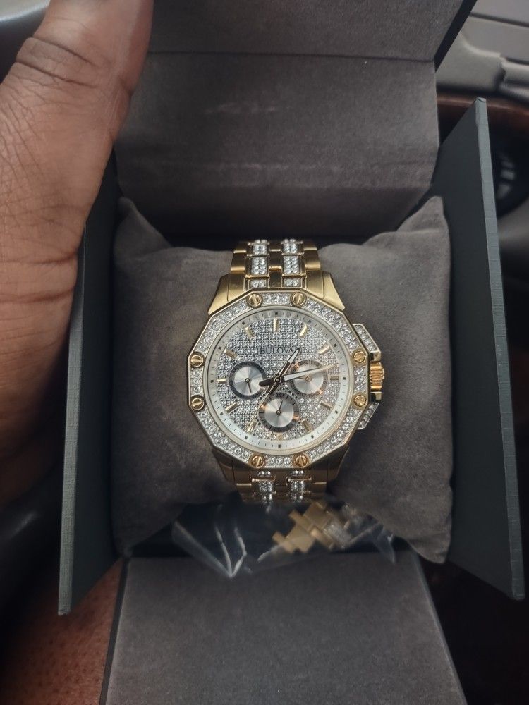 Gold Tone Bulova Watch