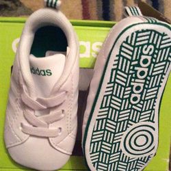 New Adidas baby shoes—size 1 newborn-comment only when ready to see or buy Thanks