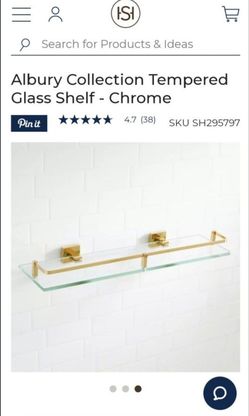 Signature Hardware Glass Shelving