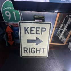 Keep Right Street Sign