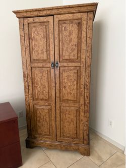Beautiful Heavy Solid Wood Amoire/ Desk