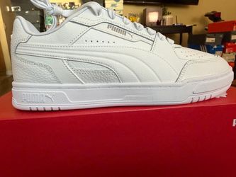 Puma White Low-Top Leather Sneakers