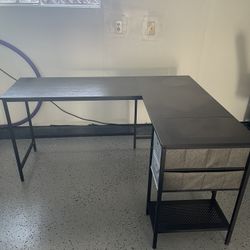 L shape Table and Single sofa