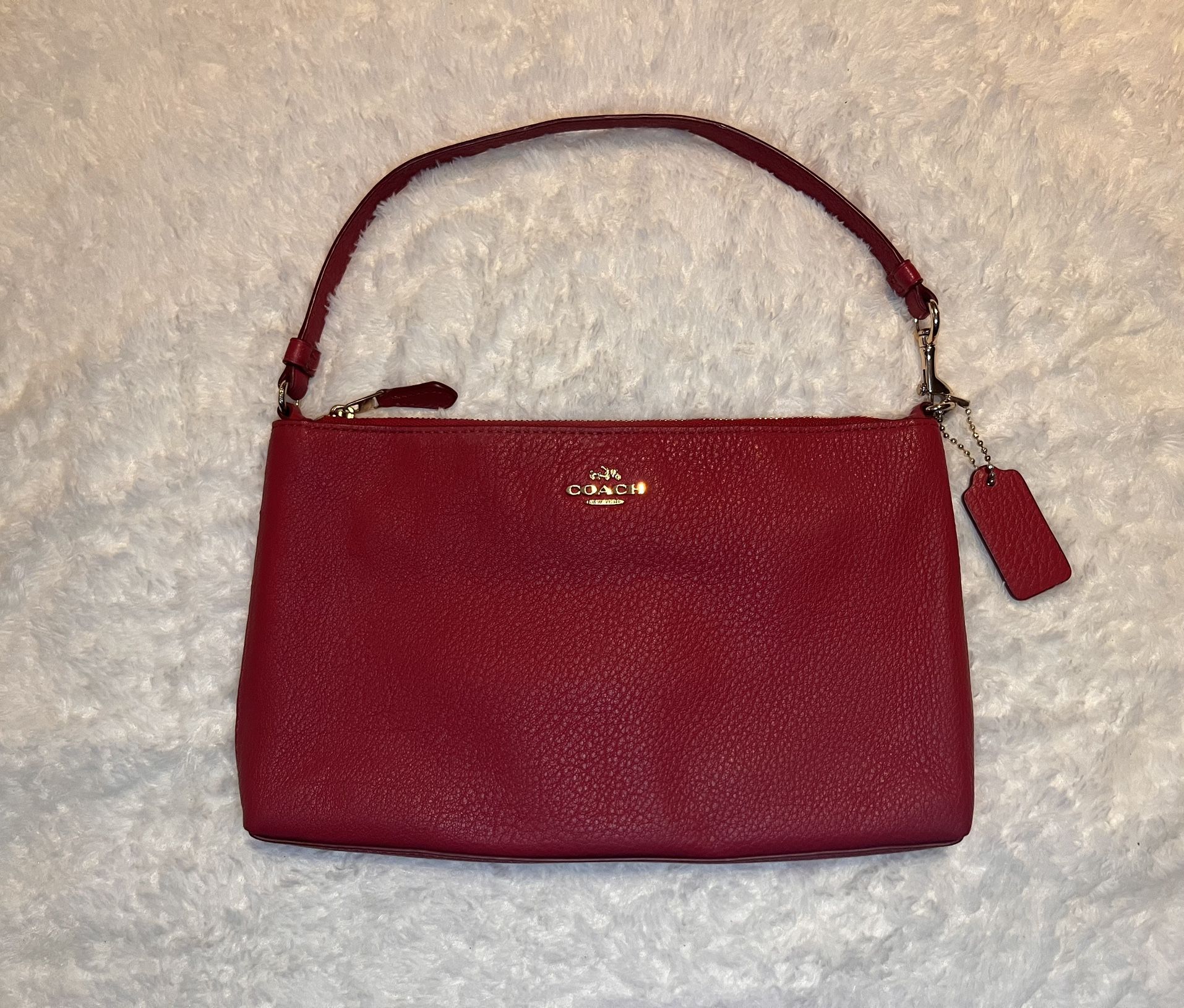 ✨Red COACH Wristlet Wallet Or Small Shoulder Bag - F12185✨