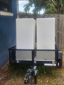 Pressure washing system w open trailer