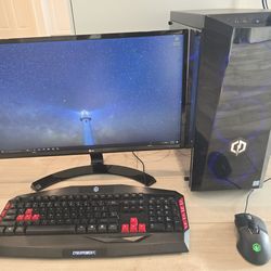 Moving- must sell- Gaming PC setup with 24" monitor, keyboard and mouse