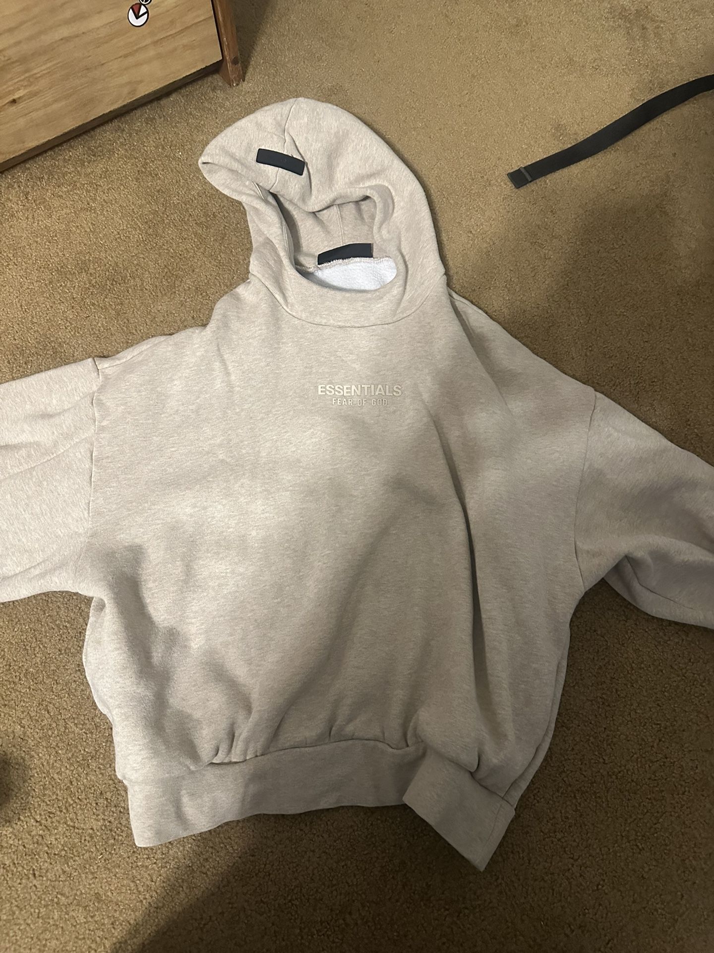 tan small essential hoodie