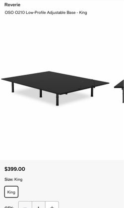 OSO O210 Low-Profile Adjustable Base - King bed frame