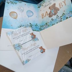 Raffle Tickets And Box For Baby Shower 