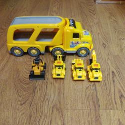 5-in-1 Construction Carrier Truck Playset