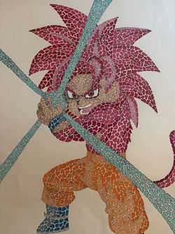 Ssj4 Goku Mosaic Style Original Art