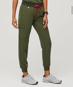 Dark Olive Zamora - Jogger Scrub Pants