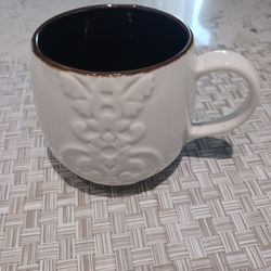 "Starbucks" Casi Cielo White Floral Coffee Cup 