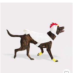 New White Chicken Dog Costume 