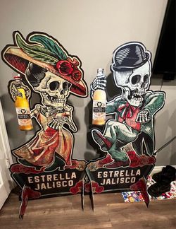 Estrella Jalisco Beer Promo Standee Display Set