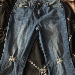 Bootcut blue jeans