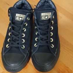 Converse All Stars Black & Gold Women's 9
